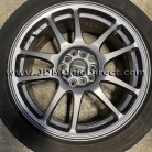 JDM A-Tech Schneider Ax-52 Gunmetal 17 Wheels with Tires